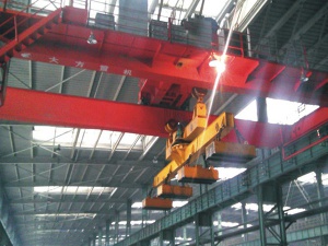 QC20噸+20噸電磁旋轉(zhuǎn)橋式雙梁